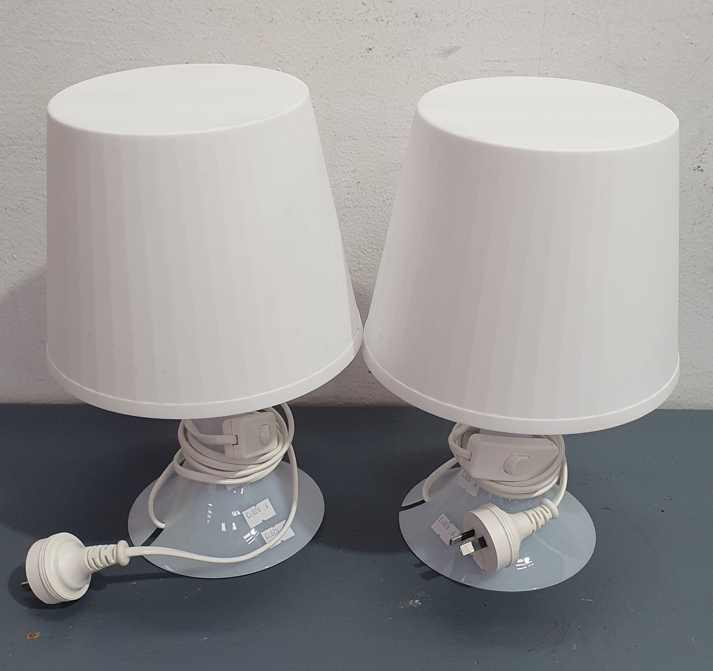 A Pair Of Working Inline Switched Table Lamps