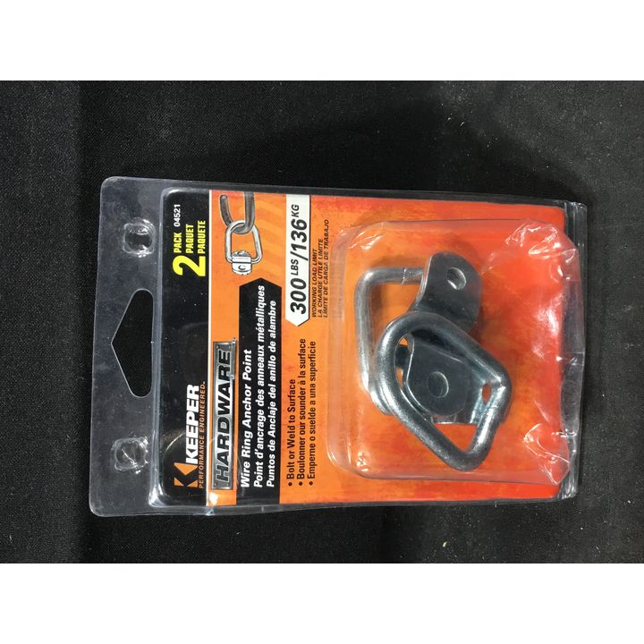 Keeper Hardware 2pk Wire Ring Anchor Point 300lb Weight Capacity