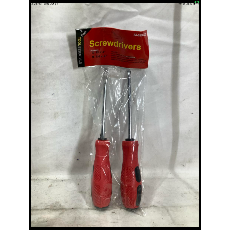 Tool Essentials Screwdrivers #2x4" & 1/4x4"