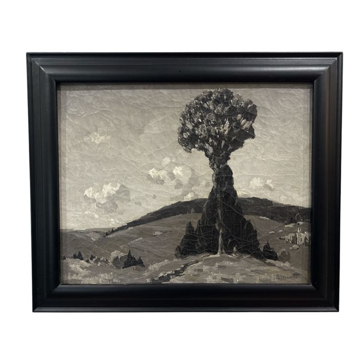 A Black & White Oil on Canvas, Signed CIMIOTTI