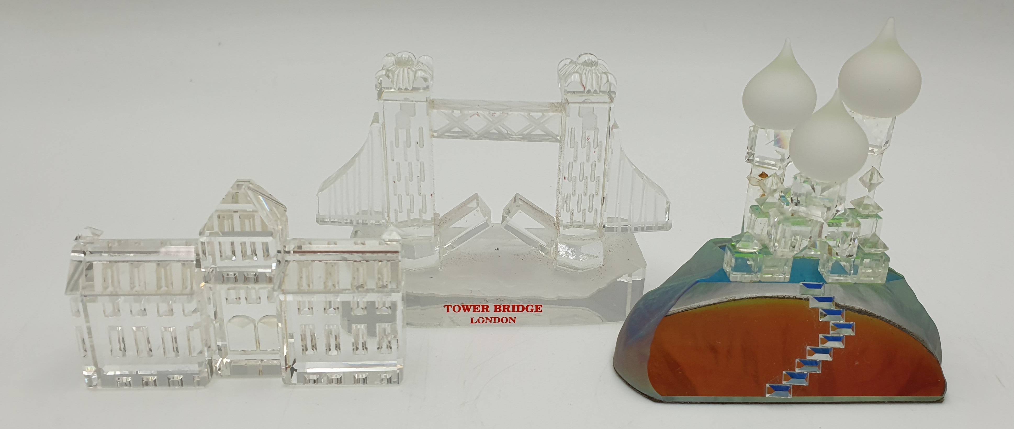 516 · TWO SWAROVSKI CRYSTAL BUILDINGS