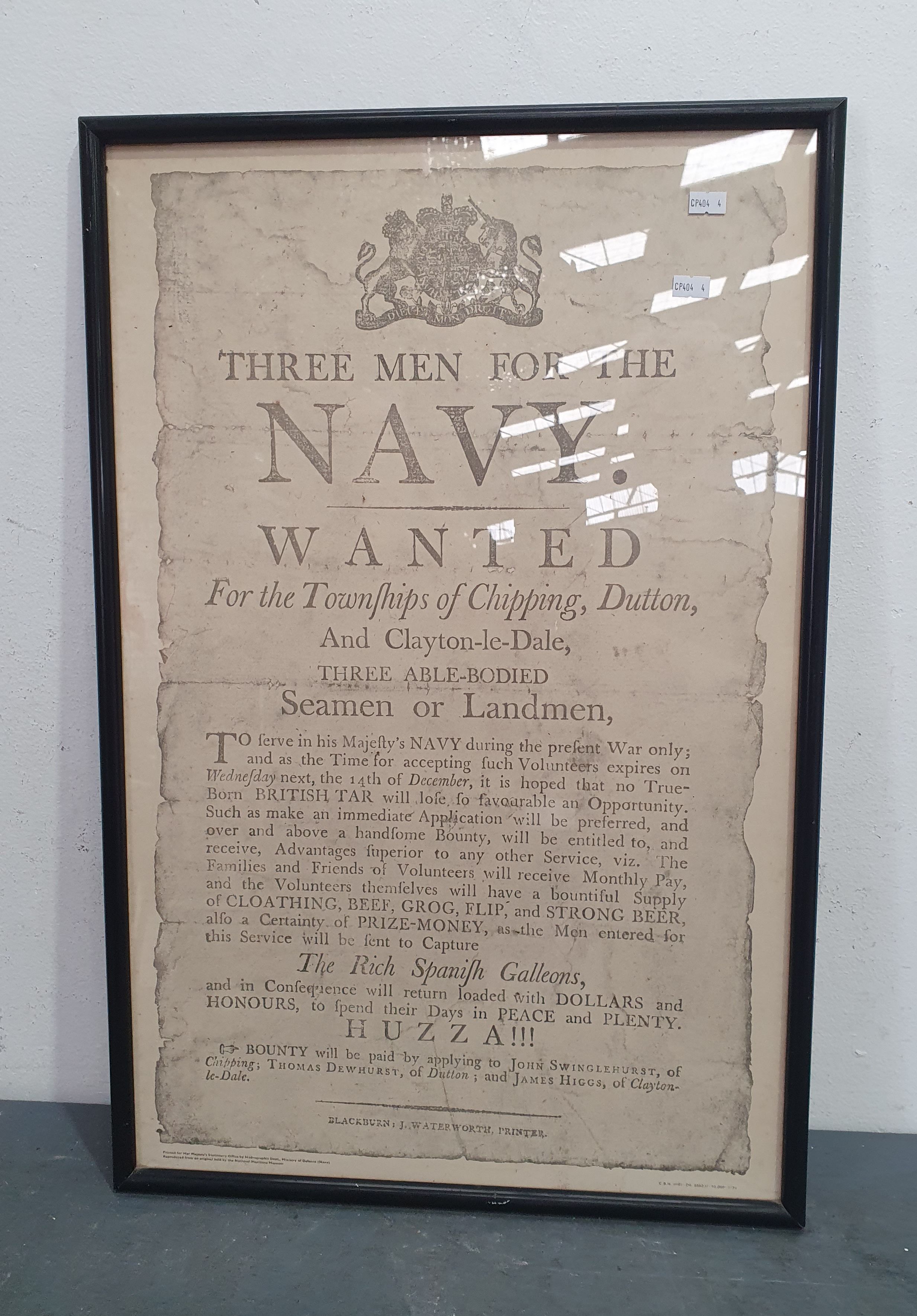 A Framed Navy Poster