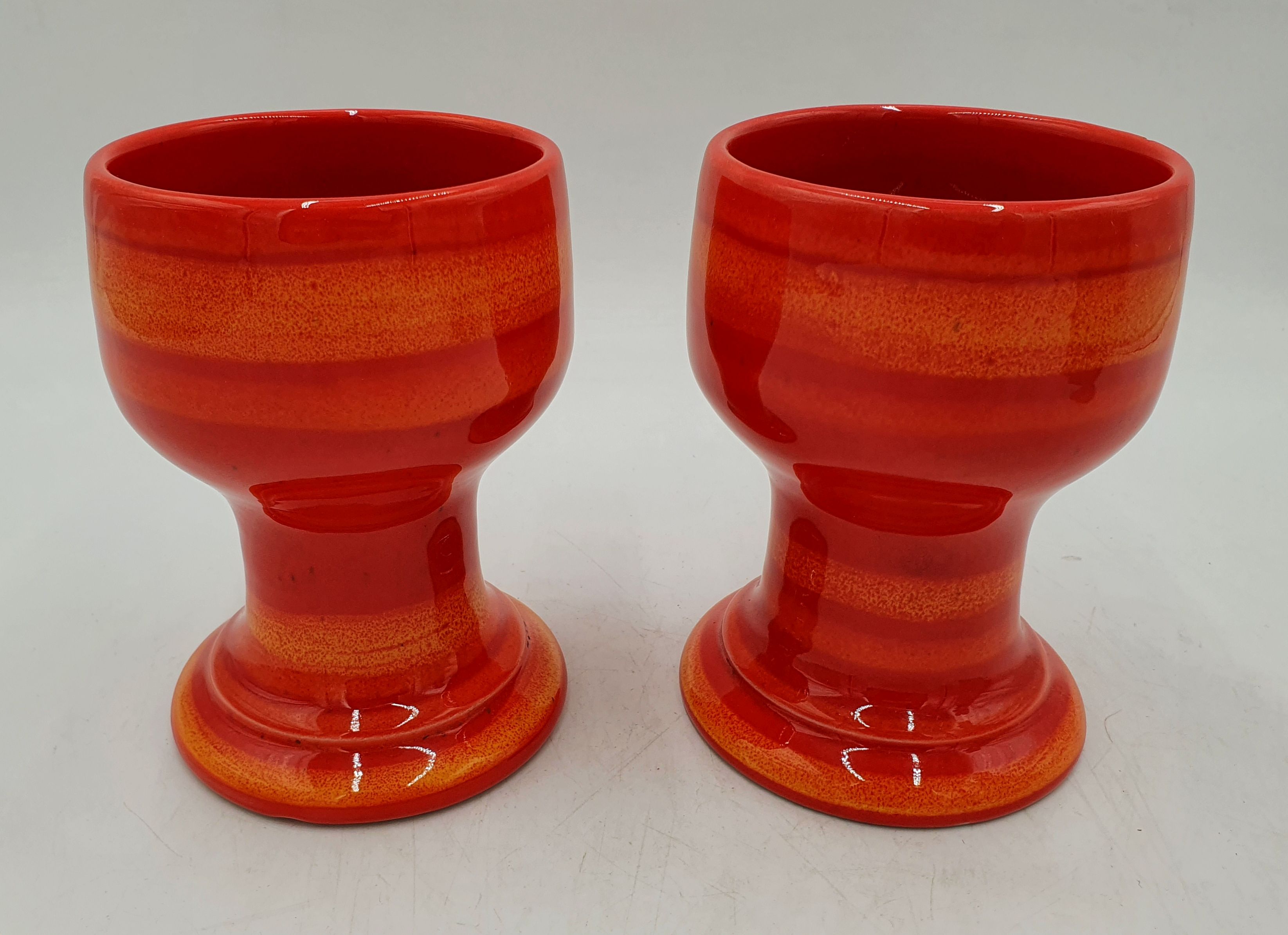 A Pair Of Italian Ceramic Chalices