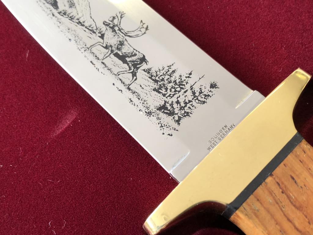 Franklin Mint - 1989 - Hunting knife Wild boar made in Germany
