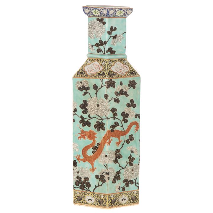 A Chinese Dragon & Chrysanthemum Dayazhai Style Vase