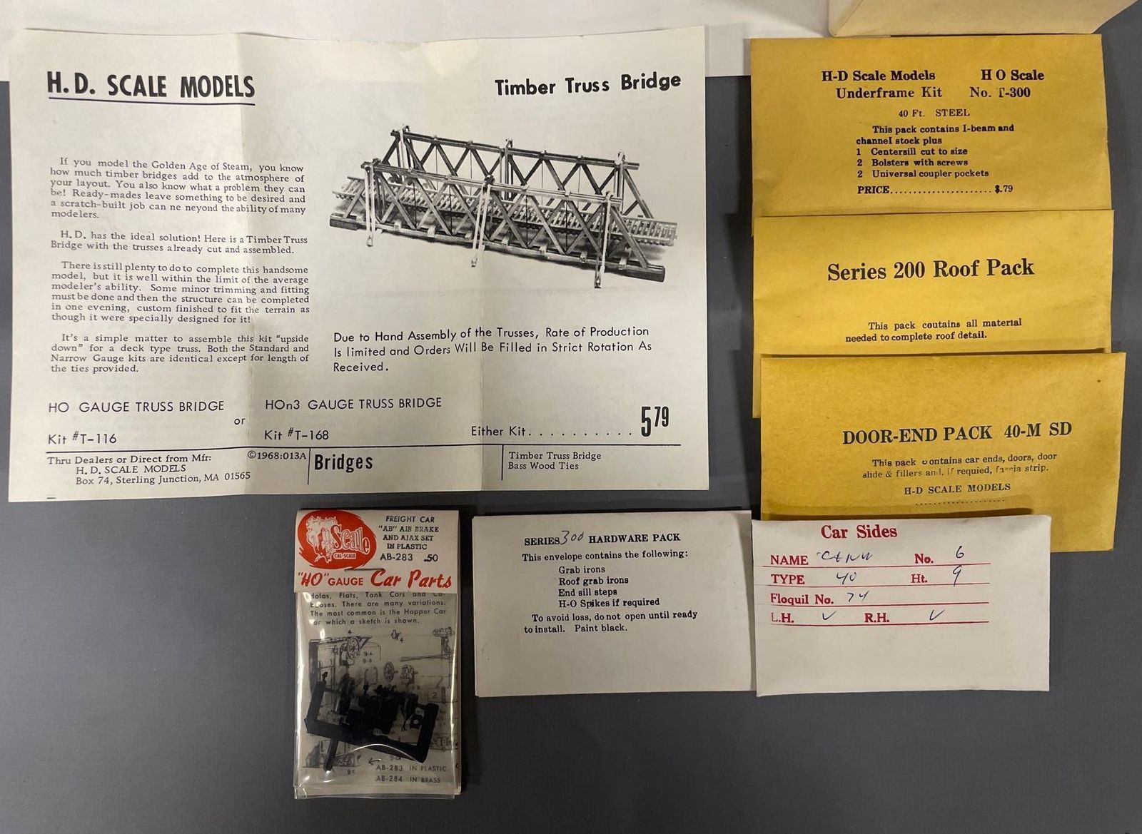 Twelve HD Scale Models HO scale freight car craftsman kits in original