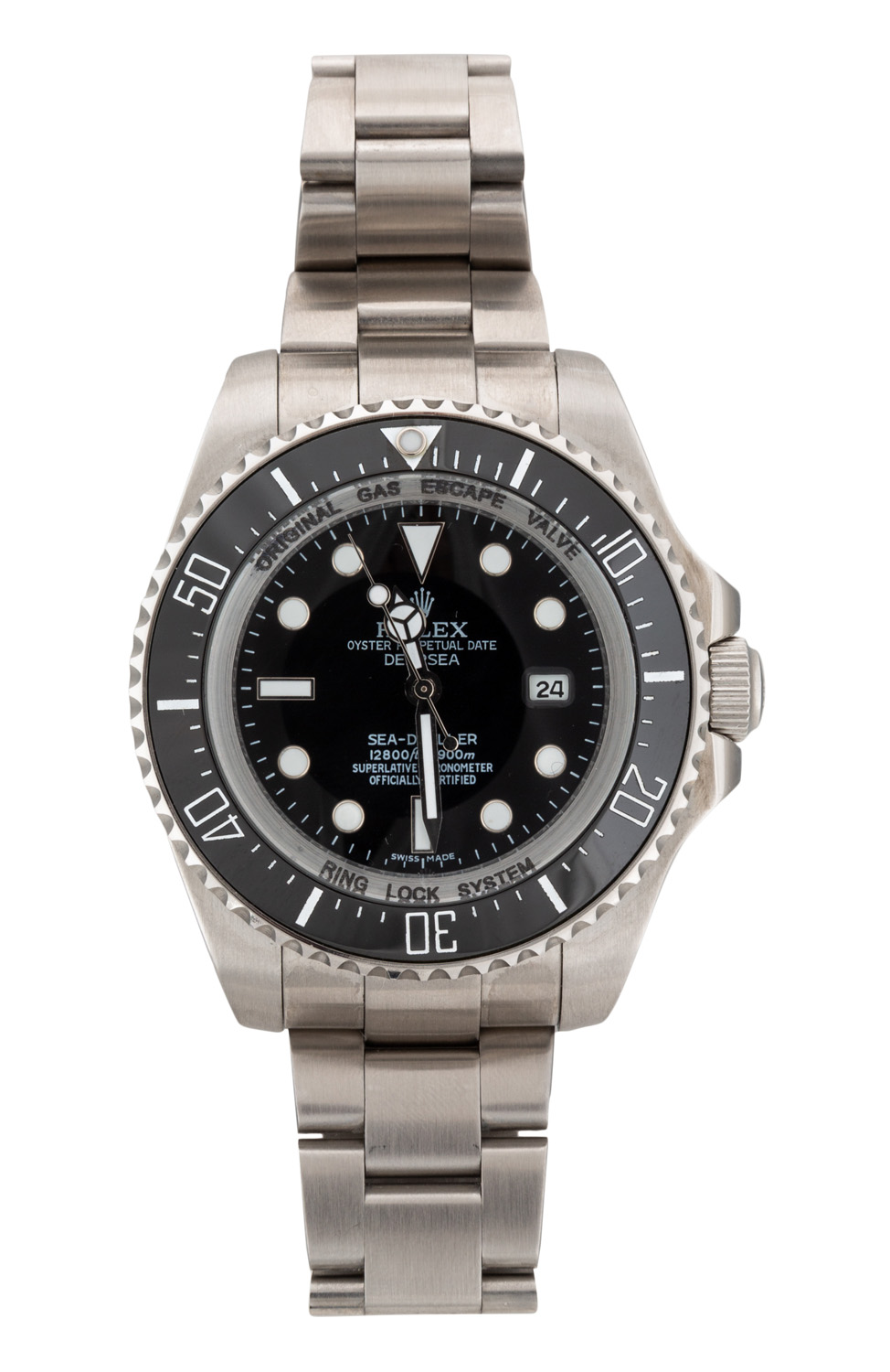 ROLEX OYSTER PERPETUAL DEEPSEA DWELLER STAINLESS STEEL AUTOMATIC CENTER WRISTWATCH WITH HELIUM ESCAPE VALVE, DATE GLIDELOCK | Shapiro Auctions