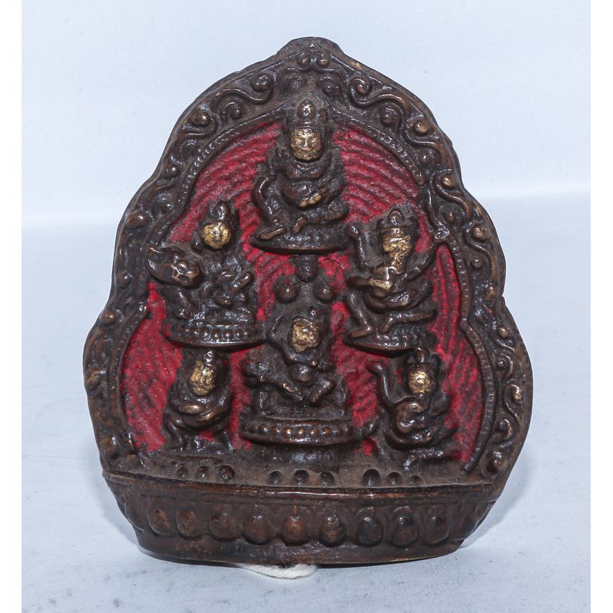 A Nepalese Cast Copper Image of Six Deities
