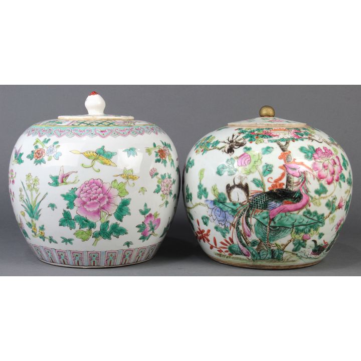 Chinese Porcelain Jars, Children/Dragon-Phoenix