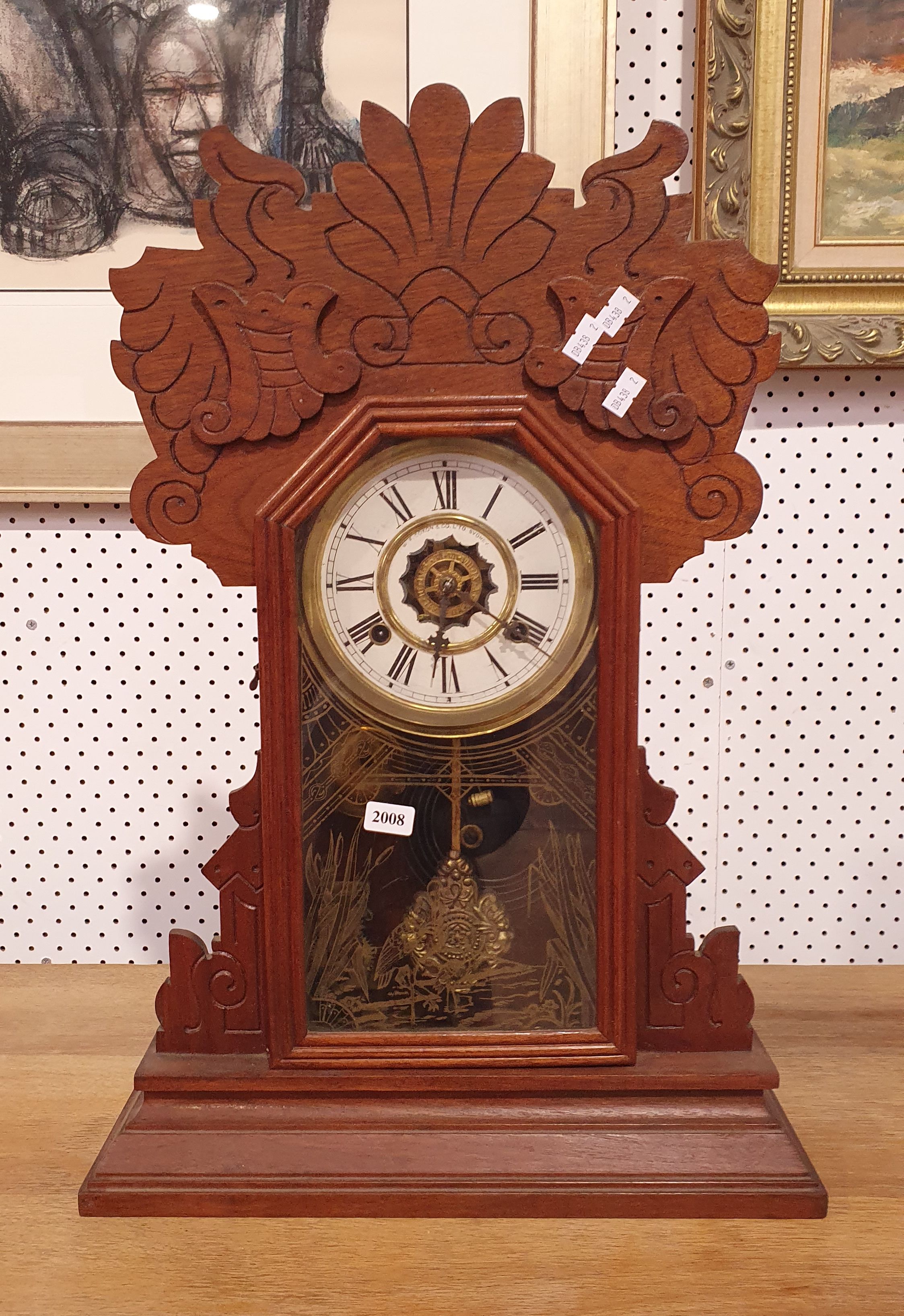 A COXON AND CO MANTEL CLOCK