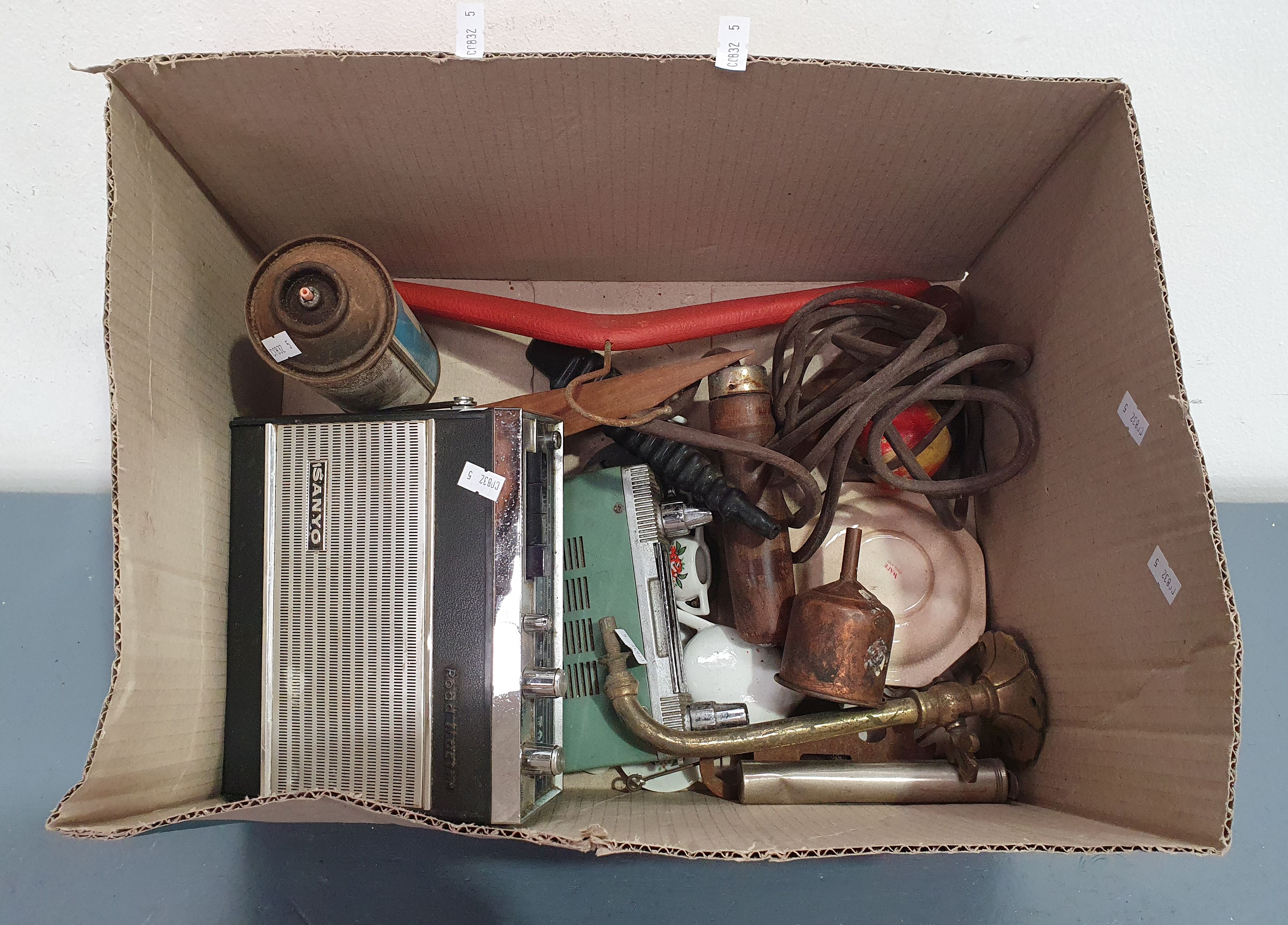A Box Of Vintage Shed Contents