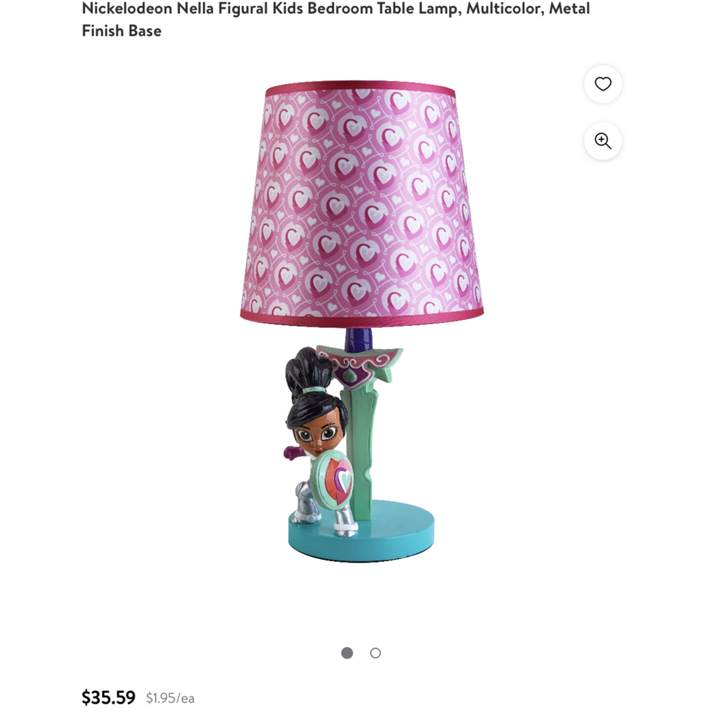 Nickelodeon Nella Figural Kids Bedroom Table Lamp