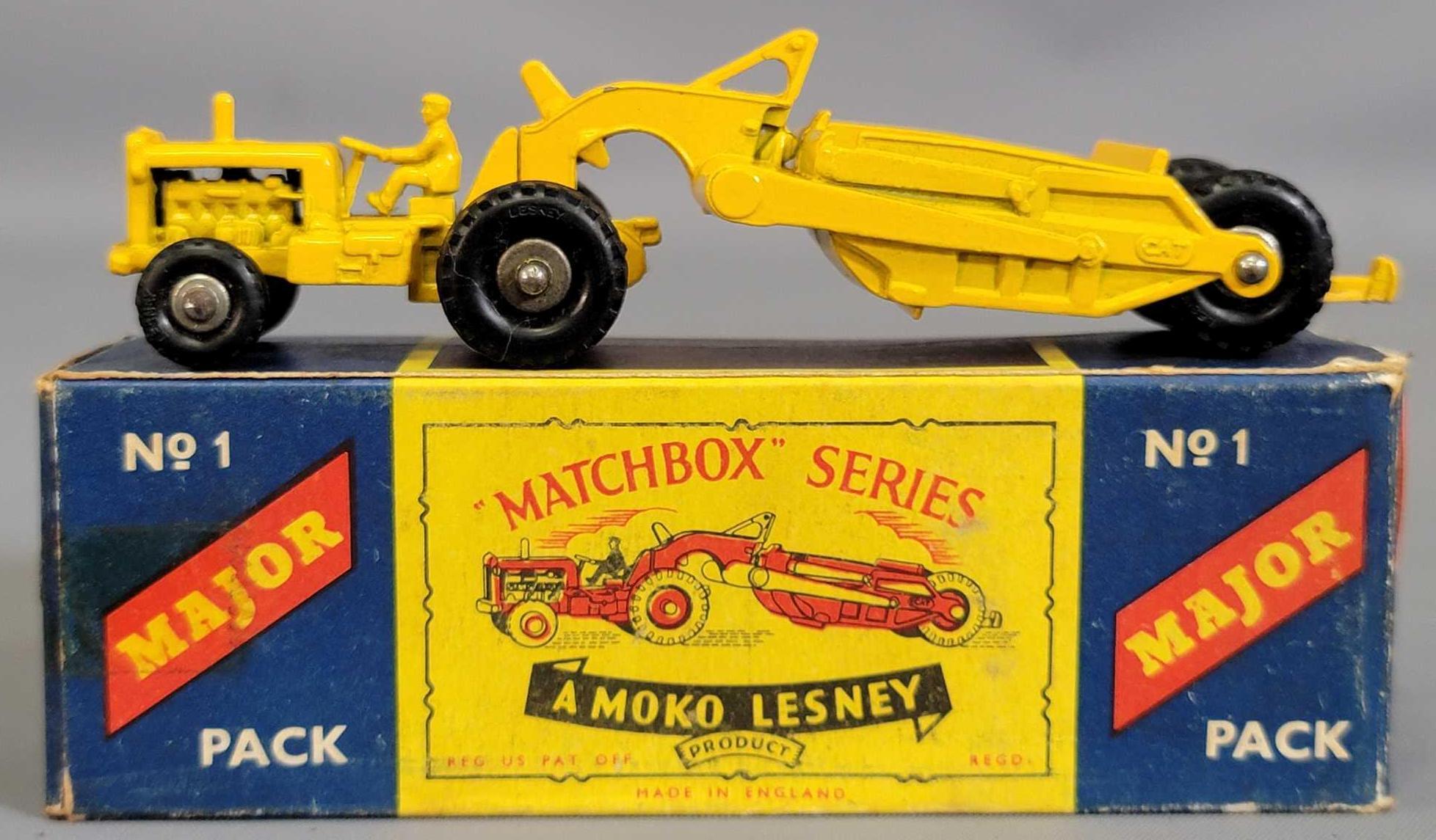 Lesney Matchbox Moko No 1 Major Pack Caterpillar Scraper in original box |  Toys Trains and Other Old Stuff LLC