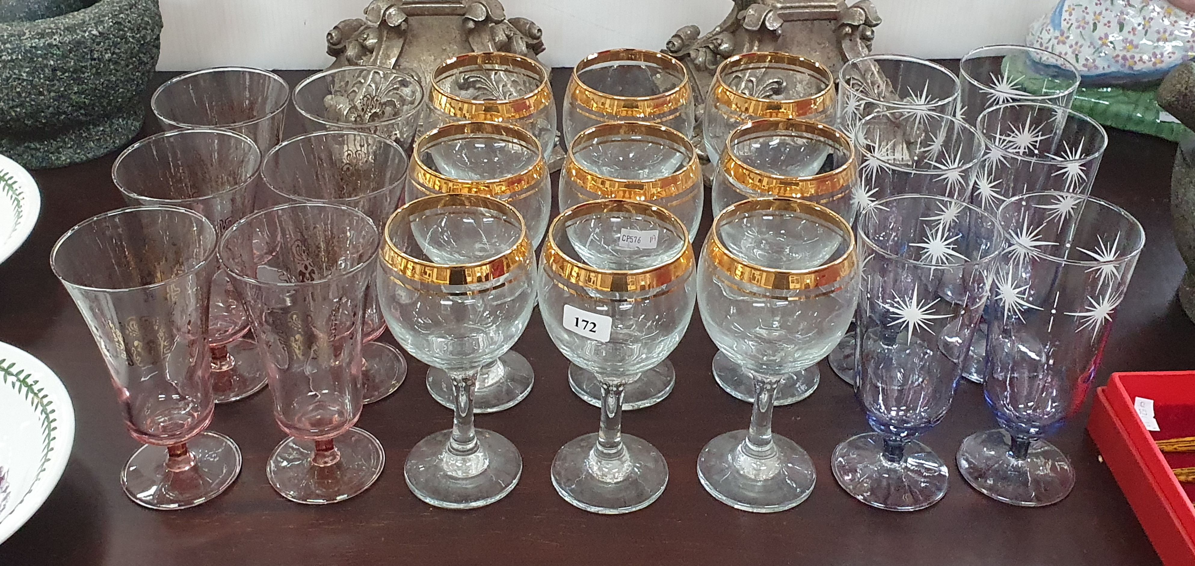 172 · THREE SETS OF 20th CENTURY STEMWARE