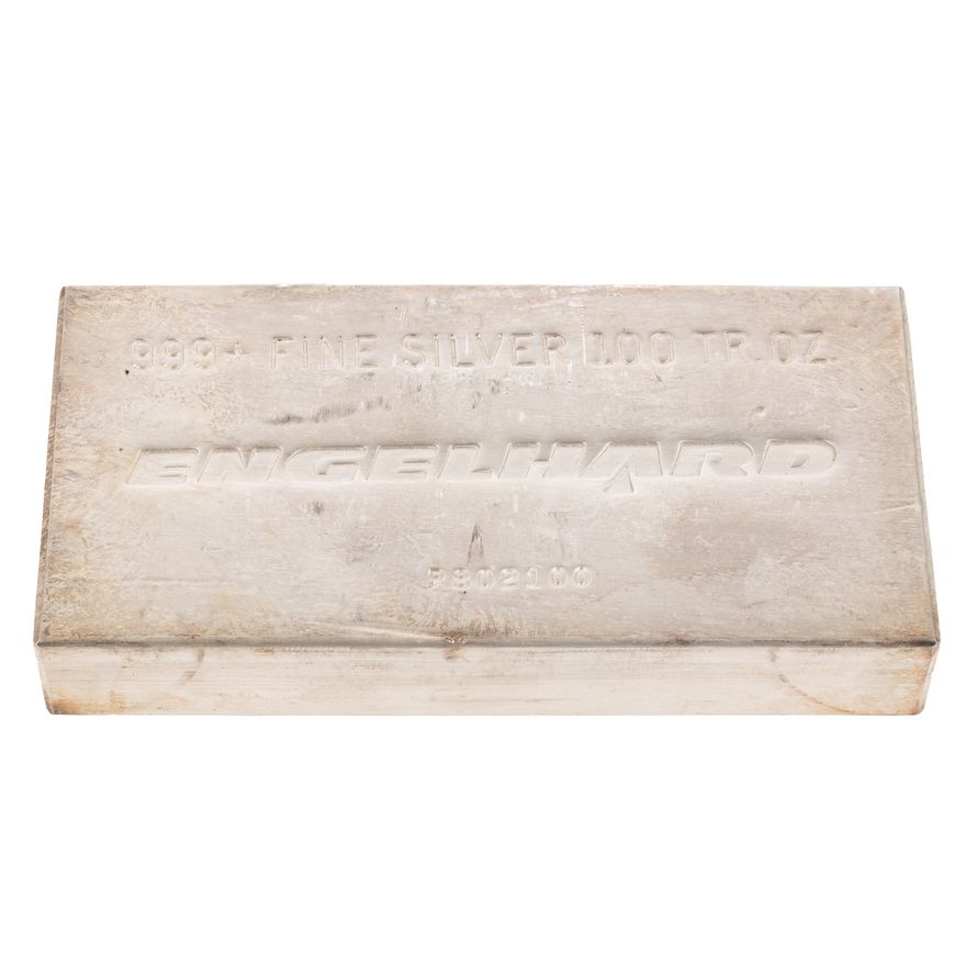 100 Oz Engelhard .999 Silver Bar