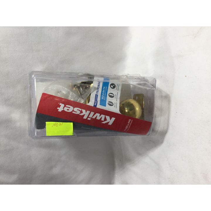 KwikSet Bed & Bath Door Knob Brass Finish