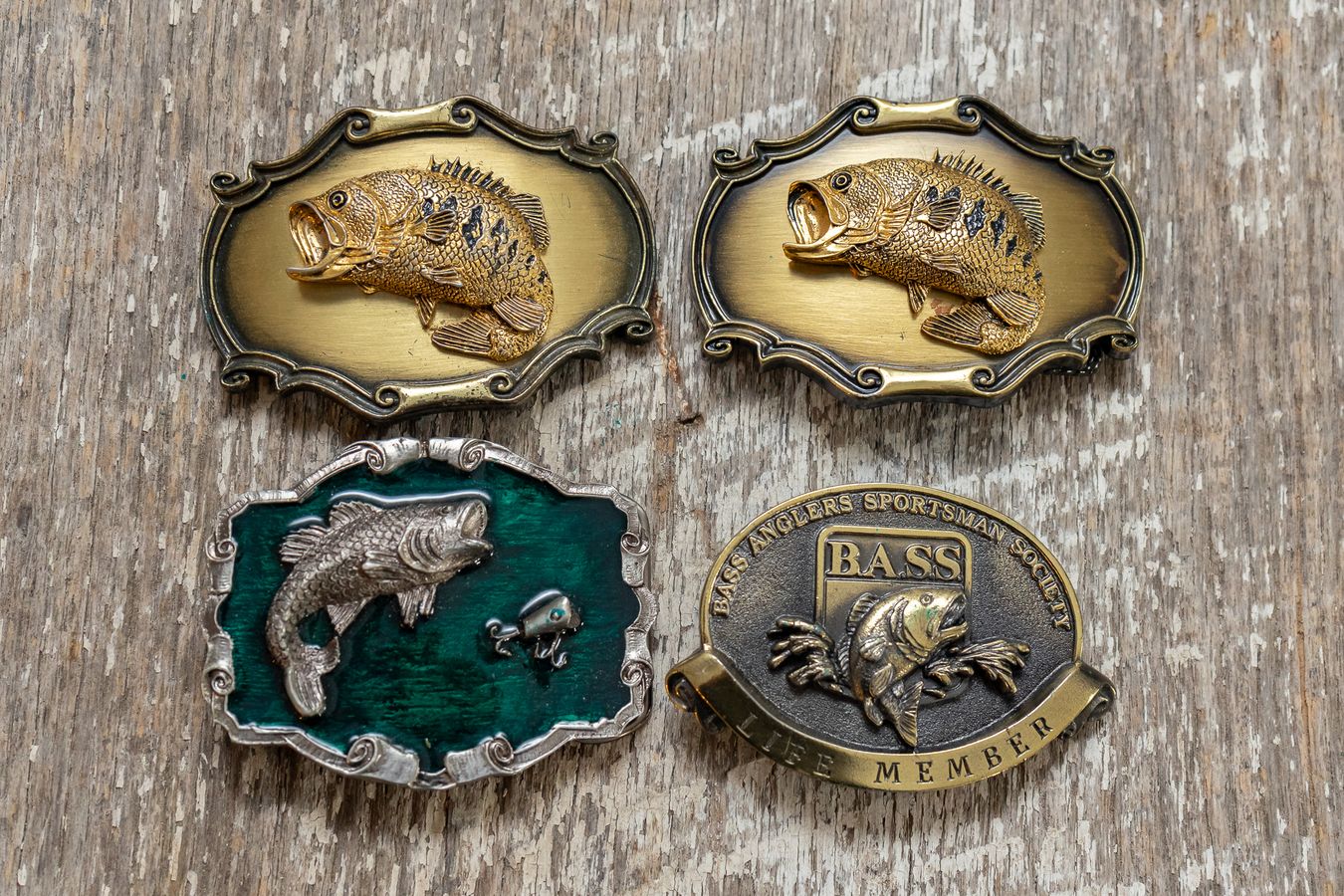 Four Bass Fishing Belt Buckles Harritt Group, Inc