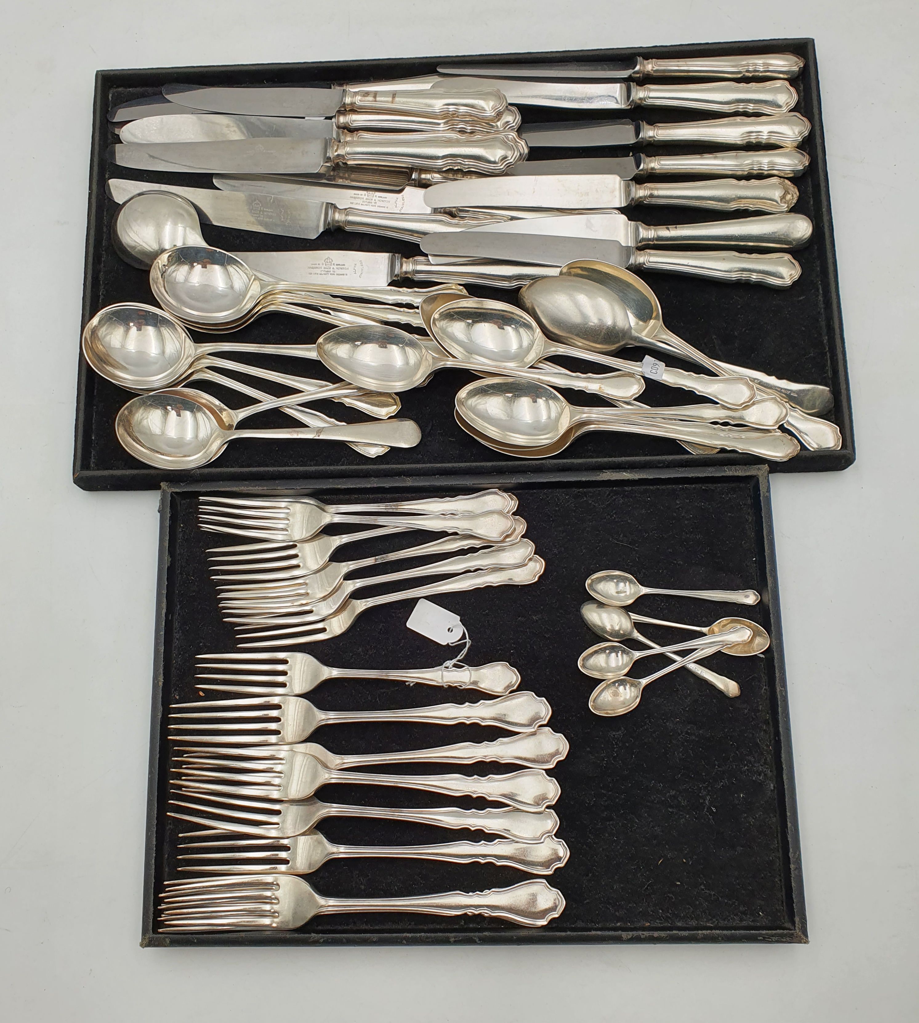 A Silver Plated 'Chippendale' Pattern Part Flatware Service