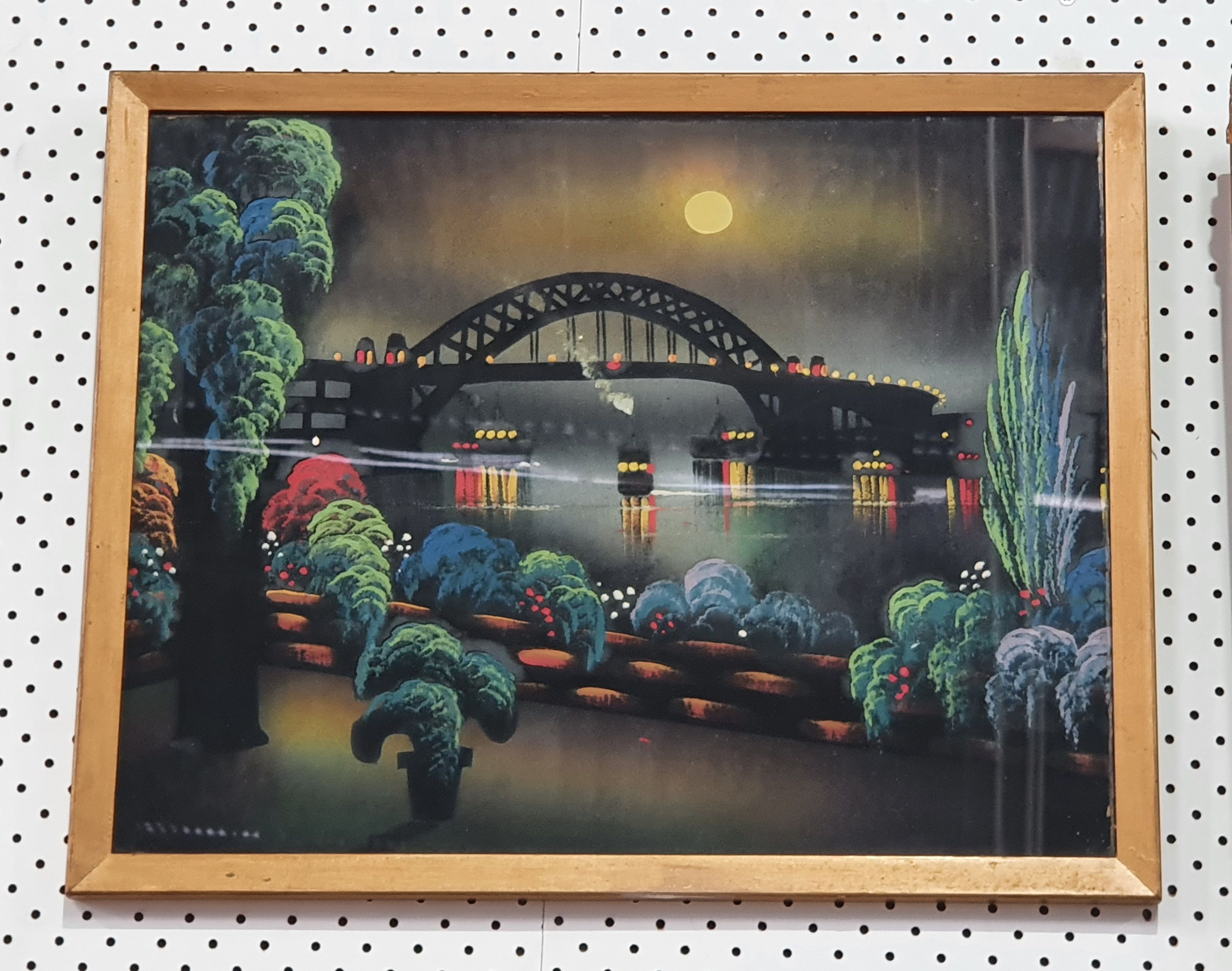 An Art Deco Painting Of Sydney Harbour Bridge