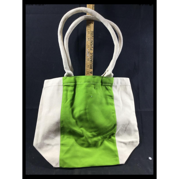 Green & White Beach Bag