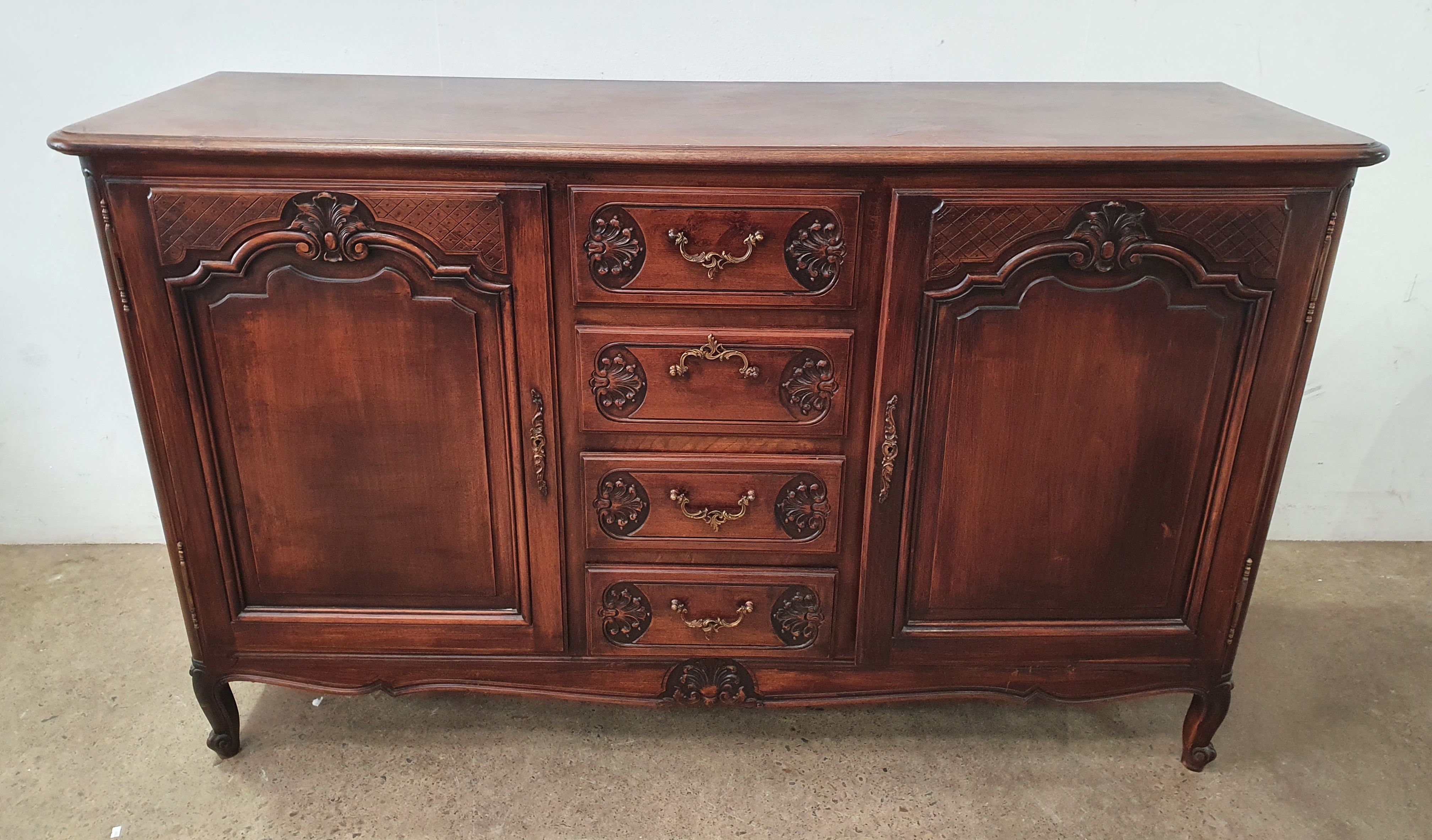 A French Parquetry Top Sideboard
