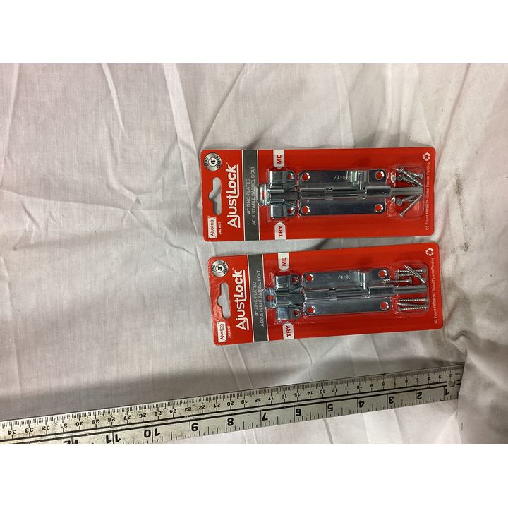 BUYING (2) AjustLock 4'' Zinc Adjustable Barrel Bolt