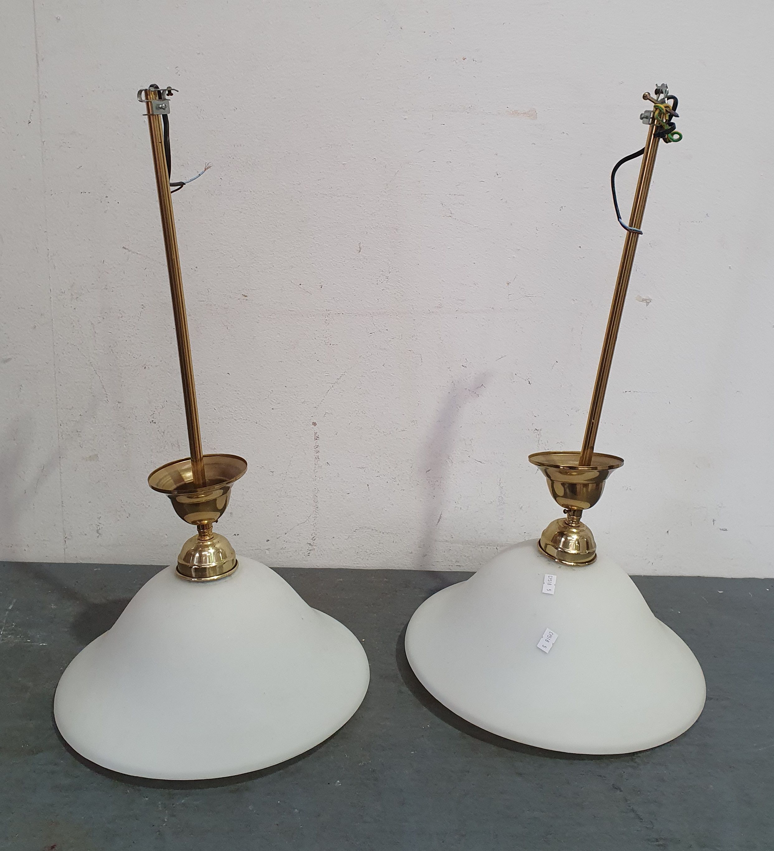 TWO GLASS CEILING LIGHTS