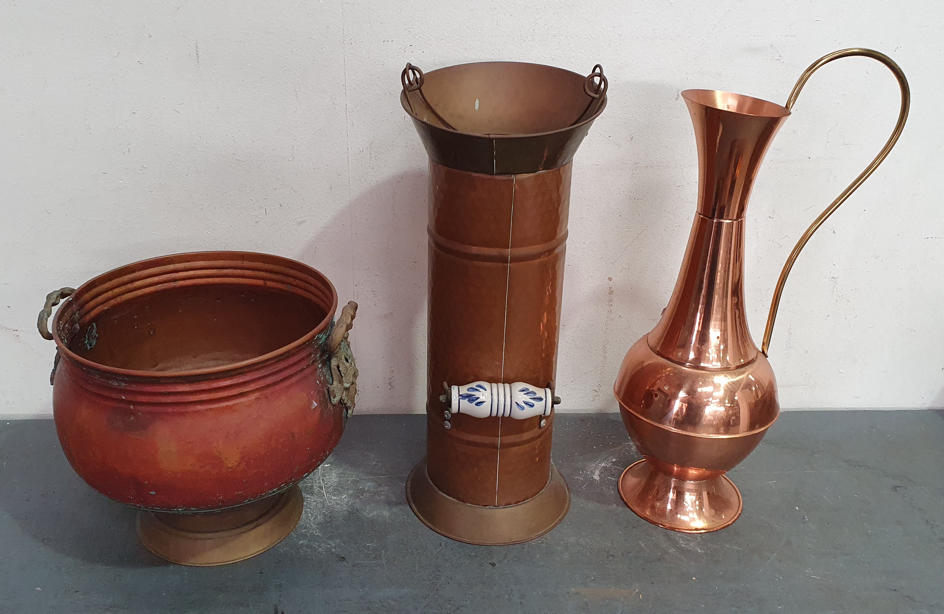 1226 · THREE VARIOUS COPPER ITEMS