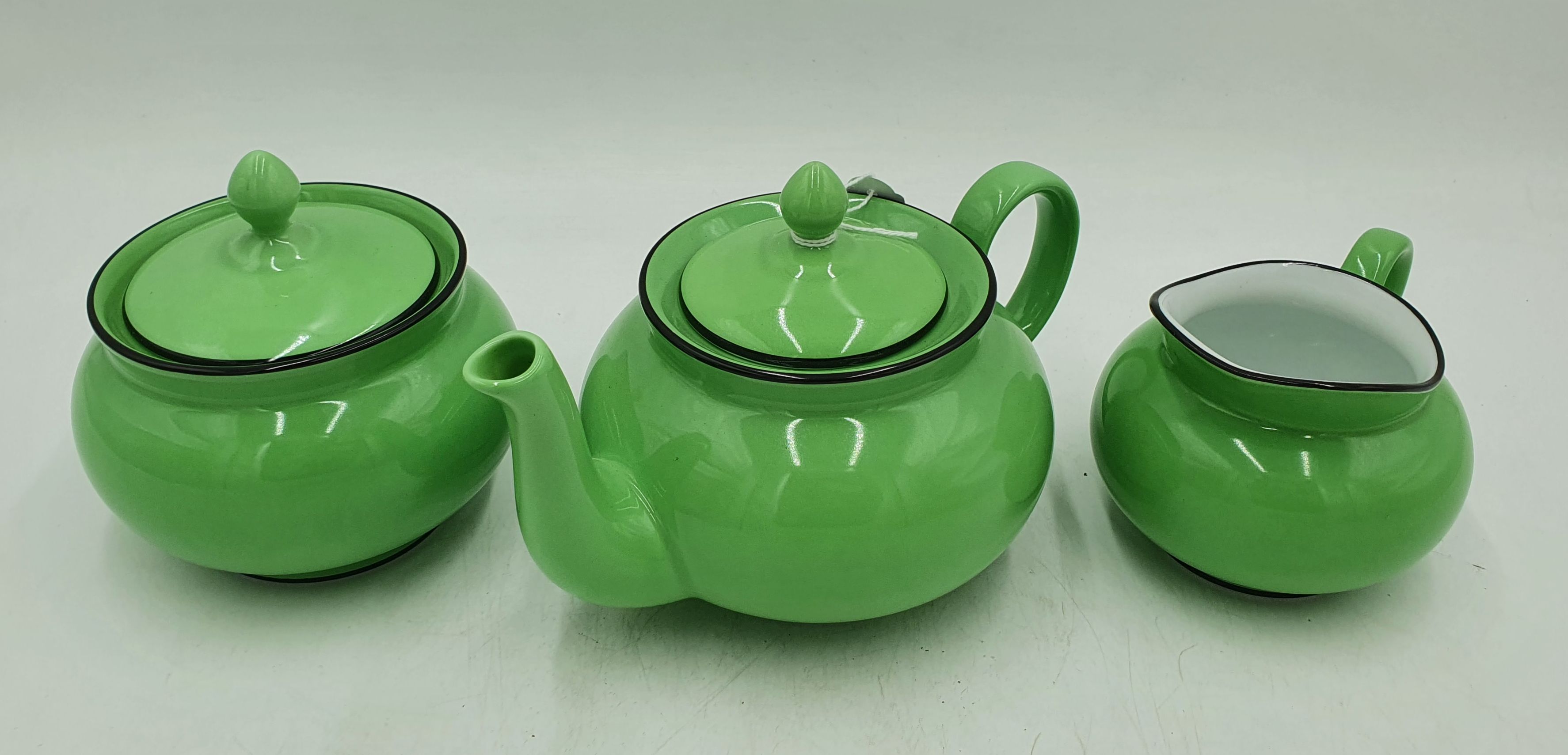A French Limoges Legle Three Piece Teaset
