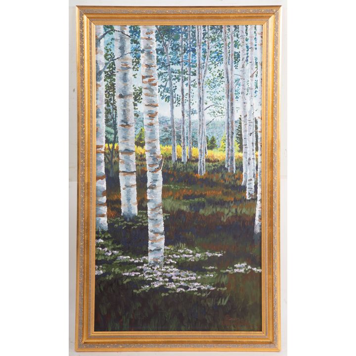 Brian Collath. Birch Trees, oil on canvas