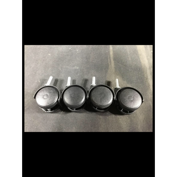 BUYING (4) Plastic Casters 2'' Double Wheels w/ 1-3/8'' Shank, Black