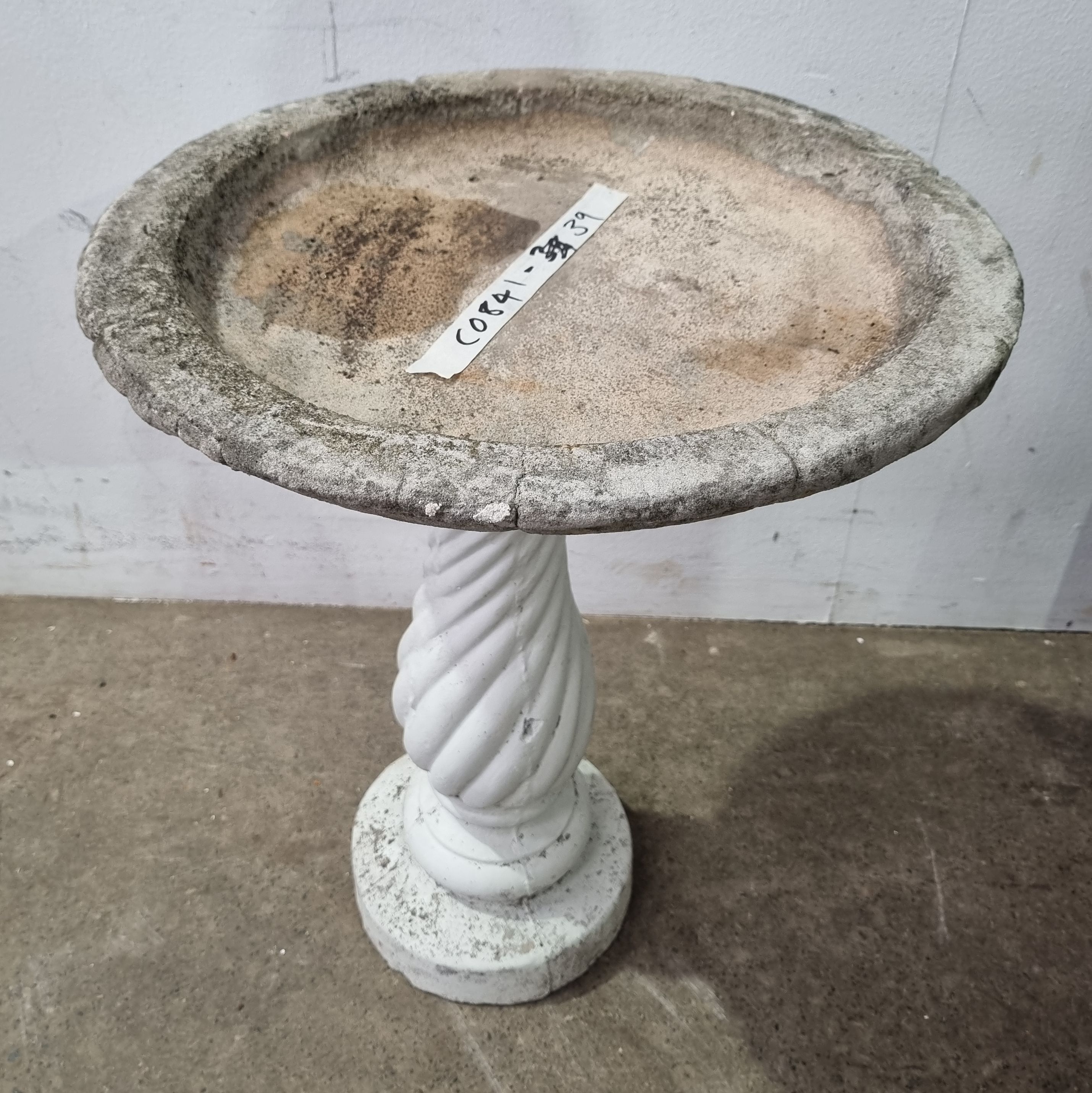 A Concrete Birdbath