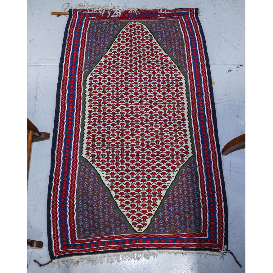 A Senneh Kilim Rug, Iran, 4.8 X 2.9