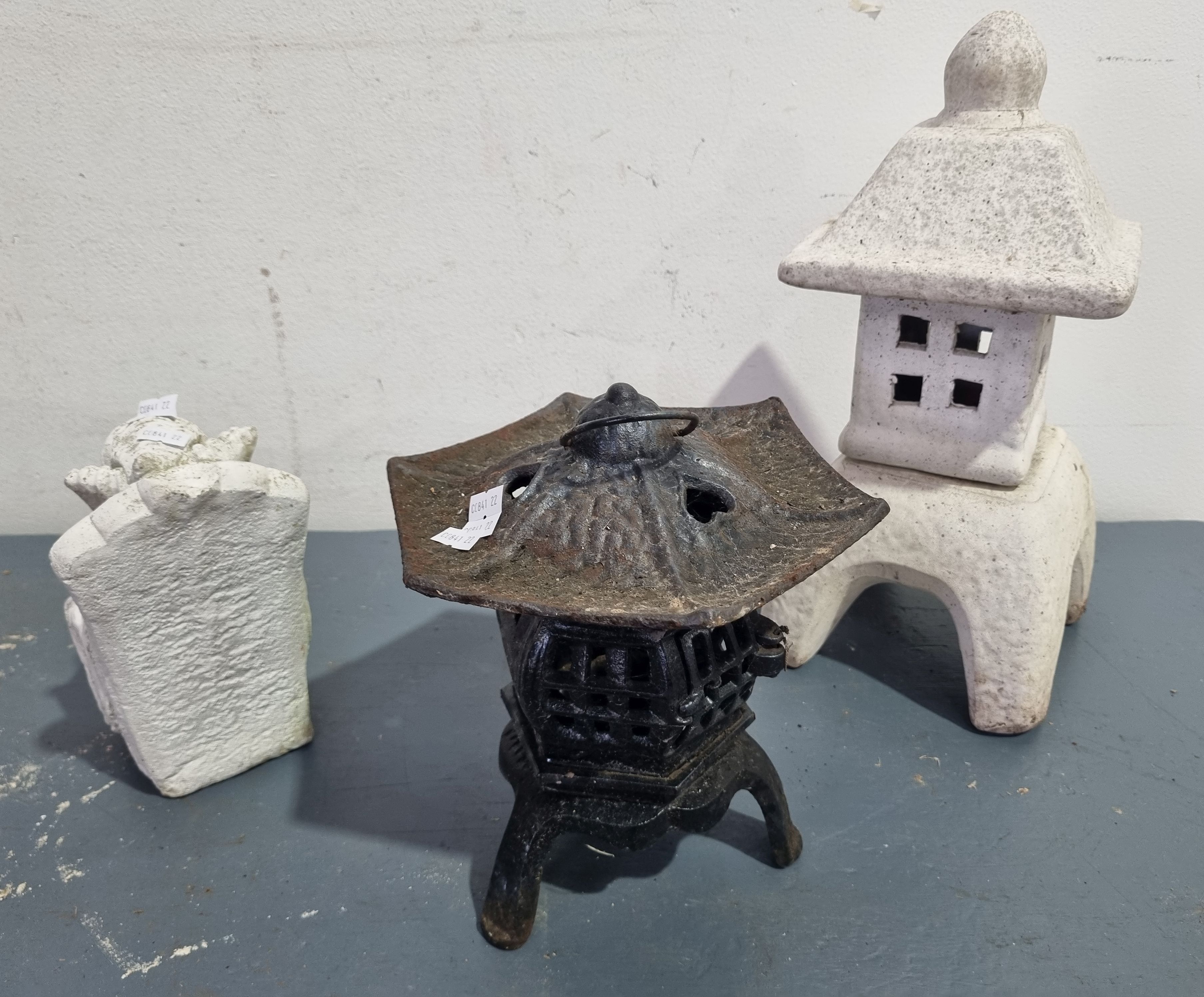 1145 · THREE GARDEN ORNAMENTS