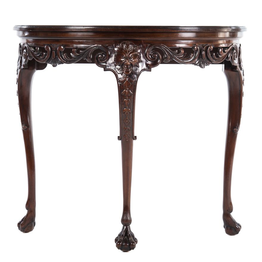 Baker Mahogany Demilune Console