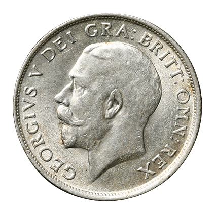 イギリス ジョージ5世(1910-1936) 1シリング銀貨 1915 Spink-4013 Bull