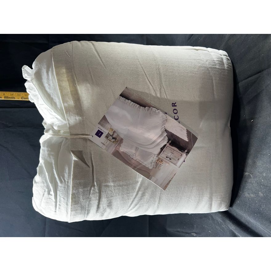 Lush Décor 3pc Comforter Set- White, King Size