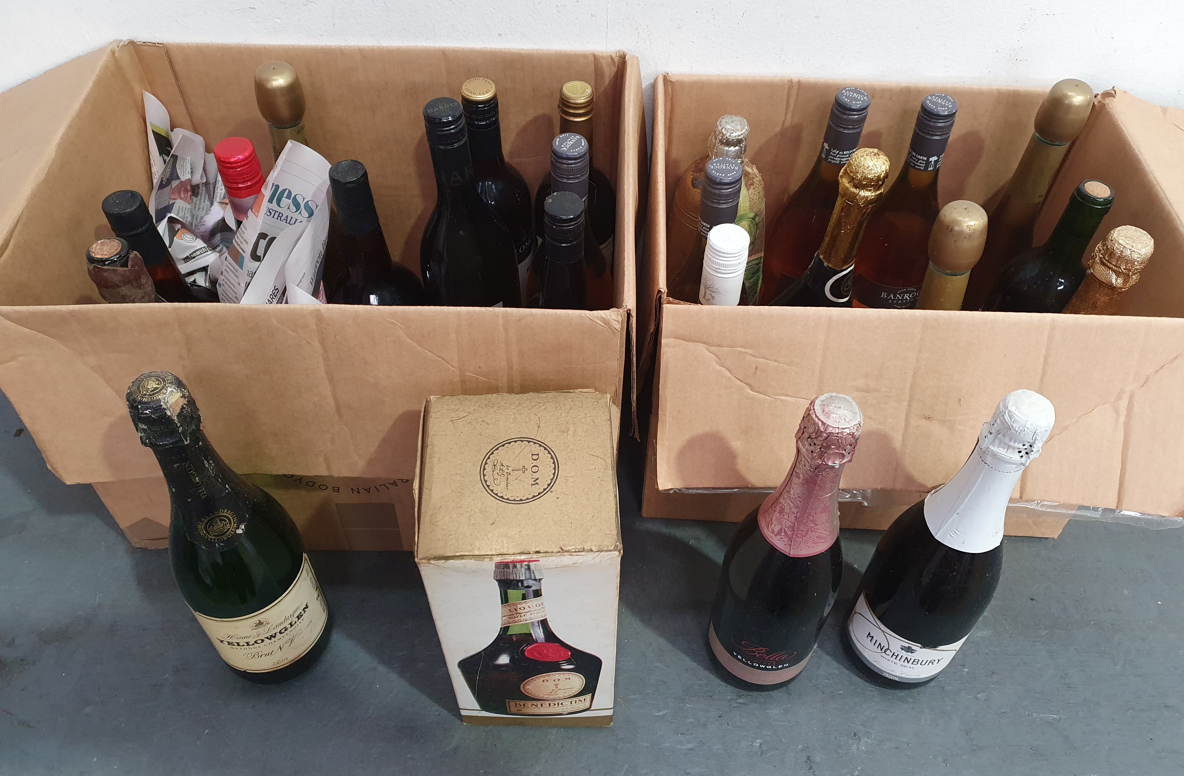 TWO BOXES OF ALCOHOL