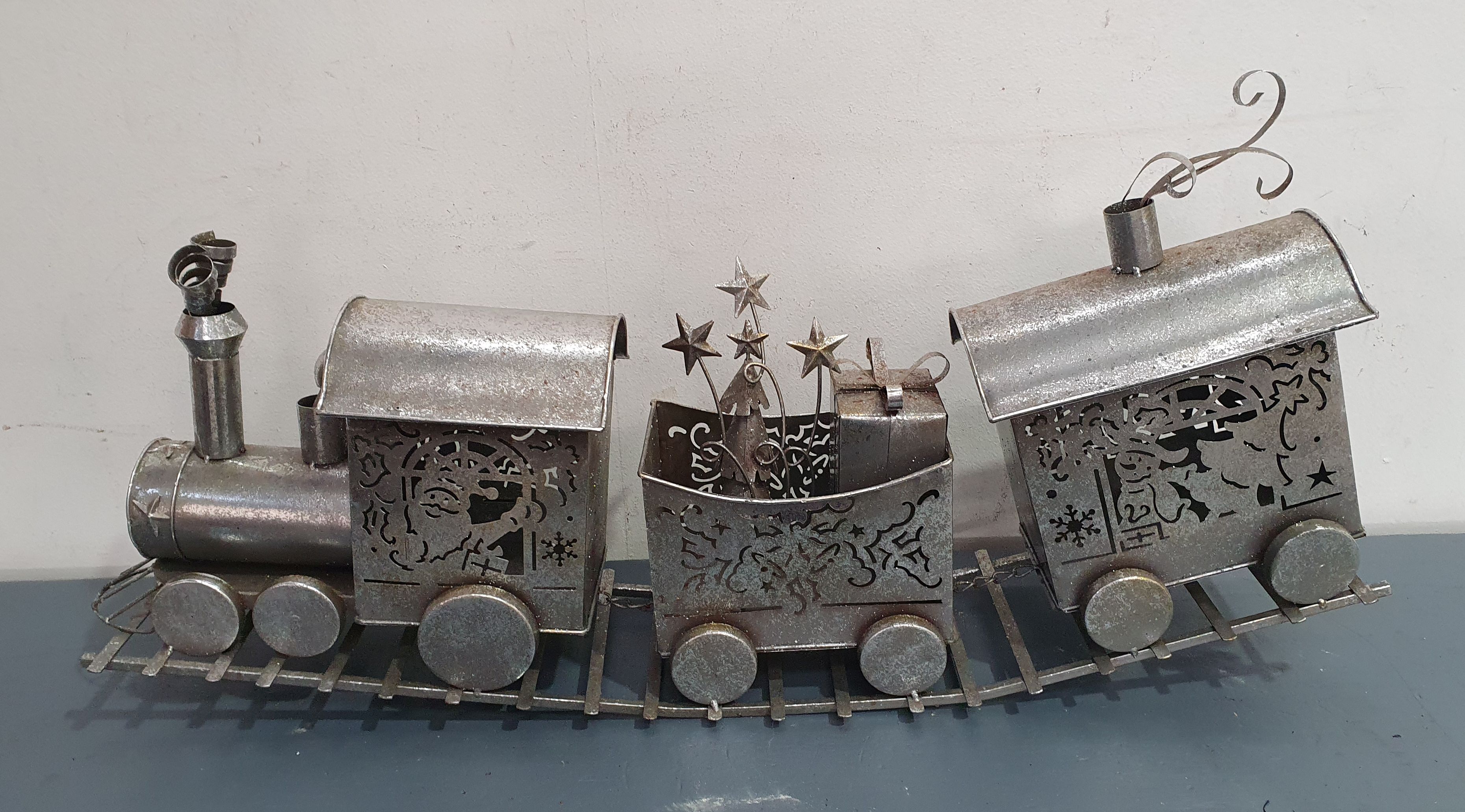 A Decorative Metal Train Ornament