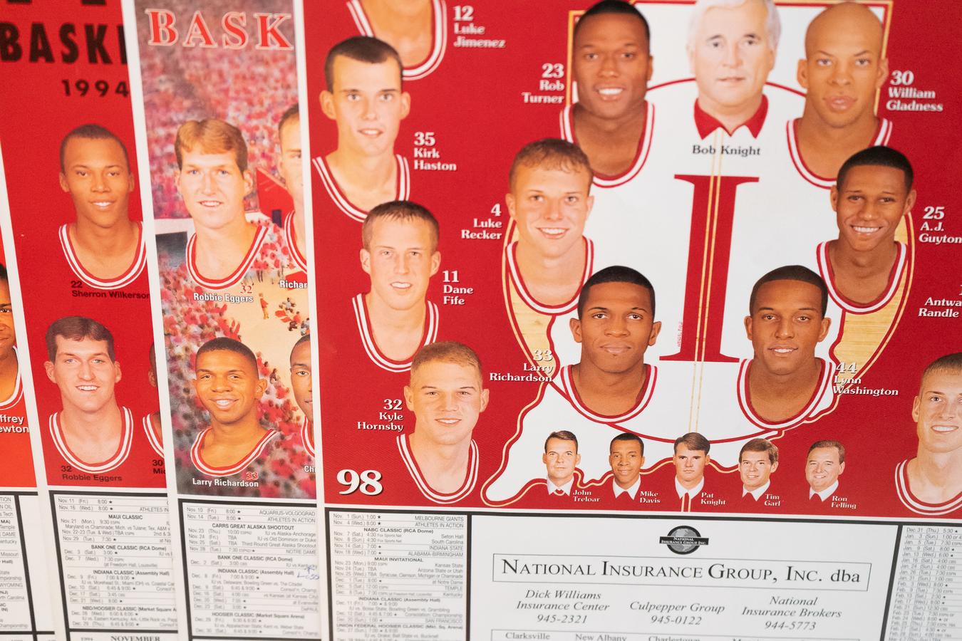 1990's Indiana University Men's Basketball Calendars Harritt Group, Inc