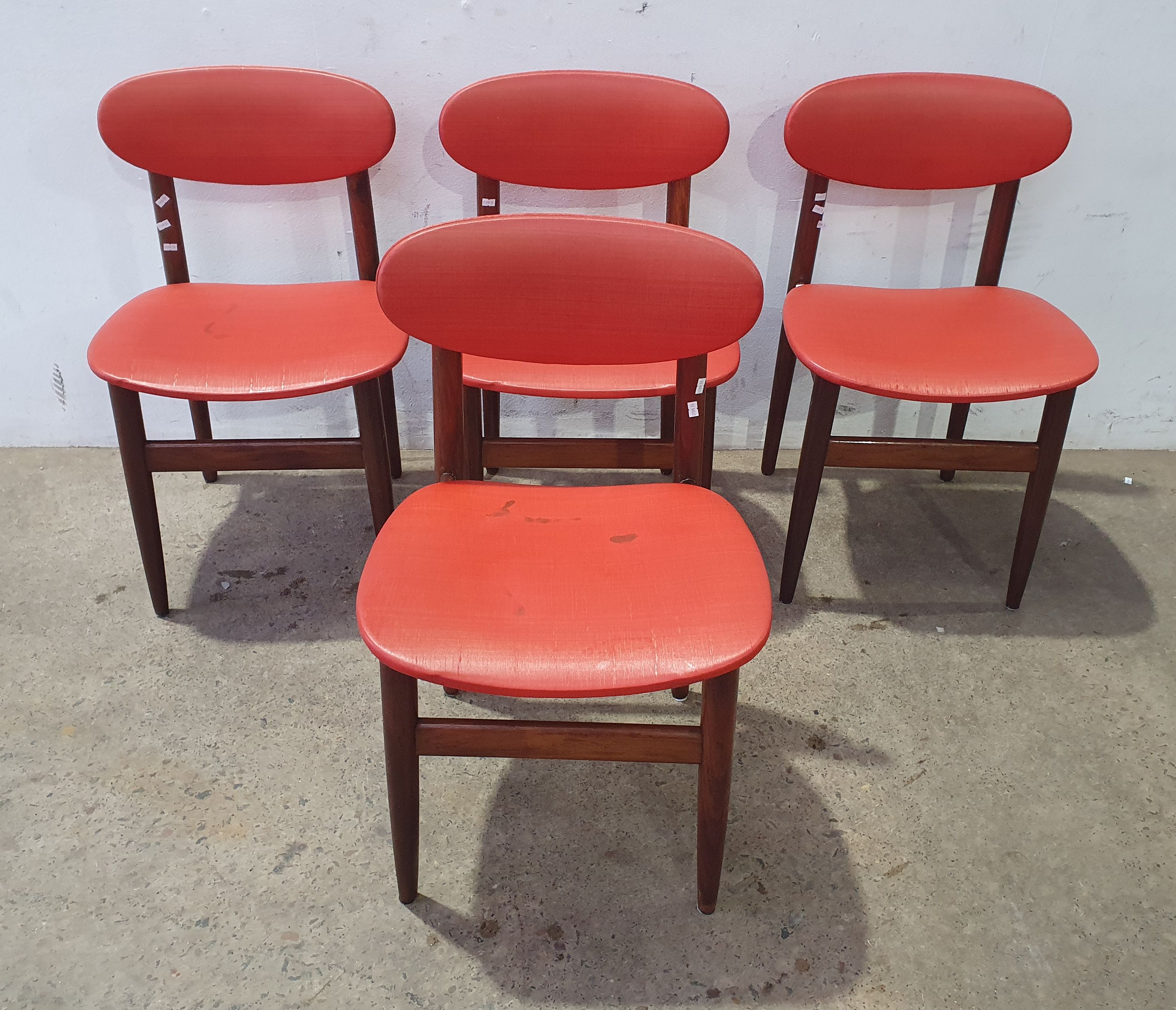A Set Of Four Mid Century Chairs