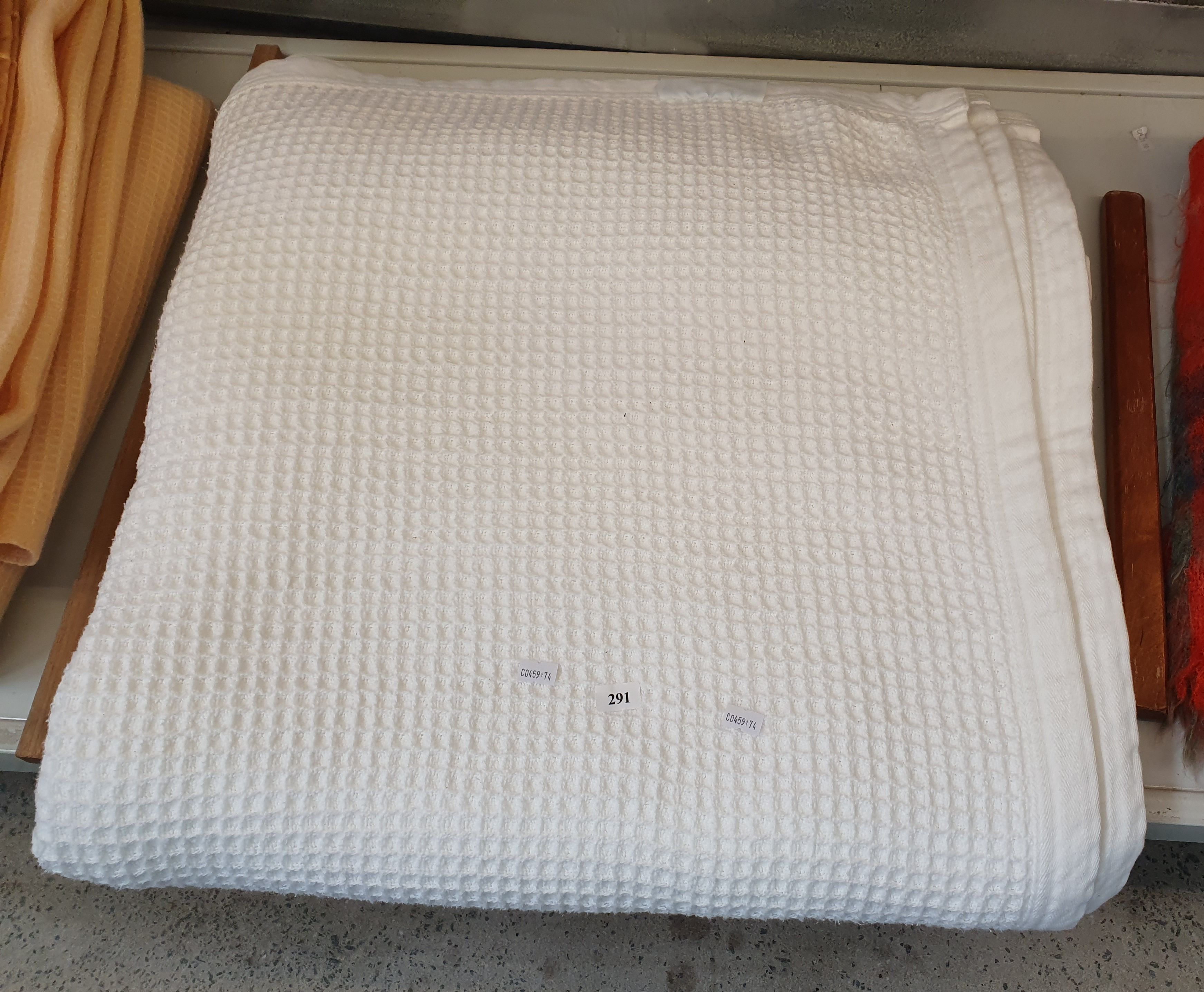291 · A WAFFLE WEAVE BEDCOVER