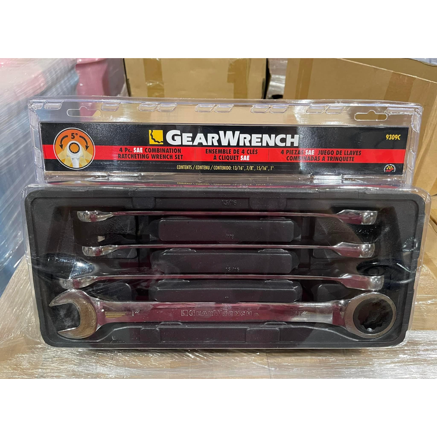 GearWrench 4pc SAE Combination Wrench Set