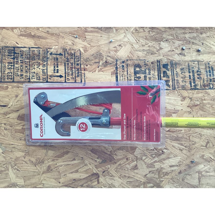 Corona Tree Pruner & Saw 15" Curved Saw Blade - Extends Up to 12 Ft.