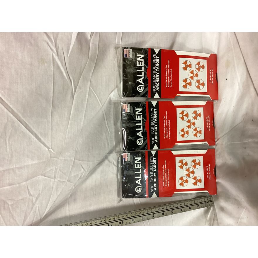 BUYING (3) Allen Nuclear Bullseye Archery Target 17'' H x 24'' W