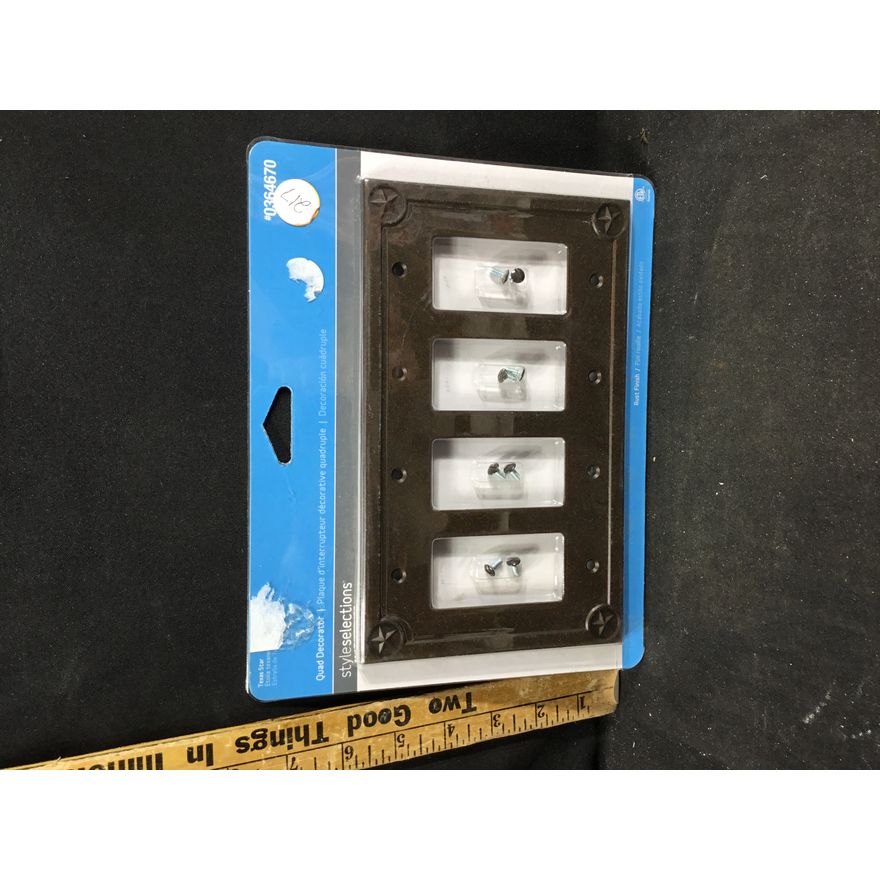 Texas Star Rust Finish Quad Wall Plate