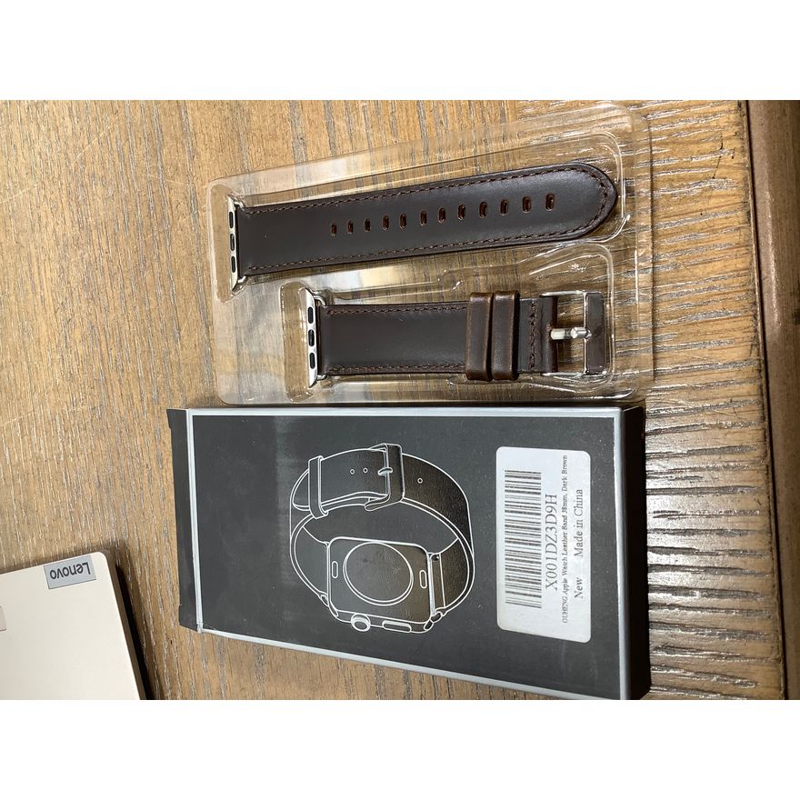 38mm Dark Brown Leather Apple watch Band