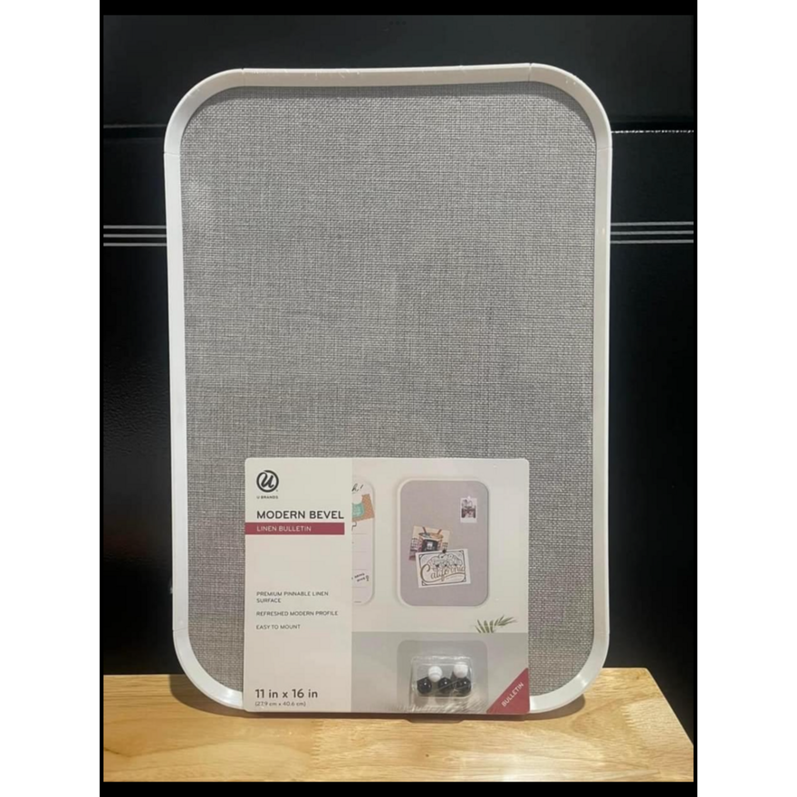 U Brands 11"x16" Linen Bulletin Board