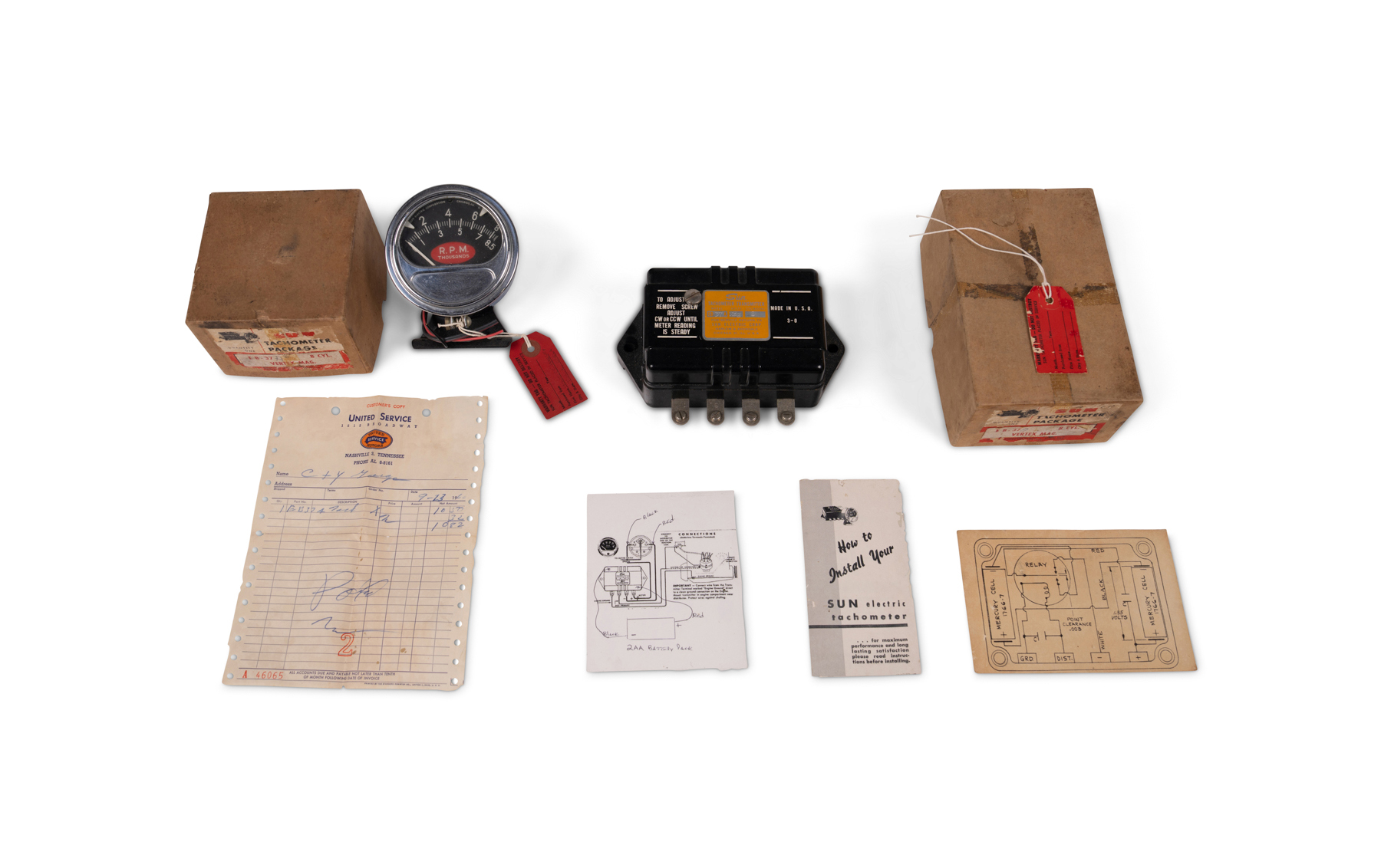 New Old Stock Sun Electric Corporation Tachometer with Transmitter ...