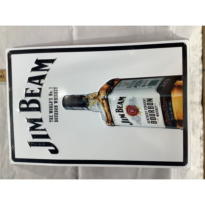 Jim Beam 17-1/2"x12" Metal Sign